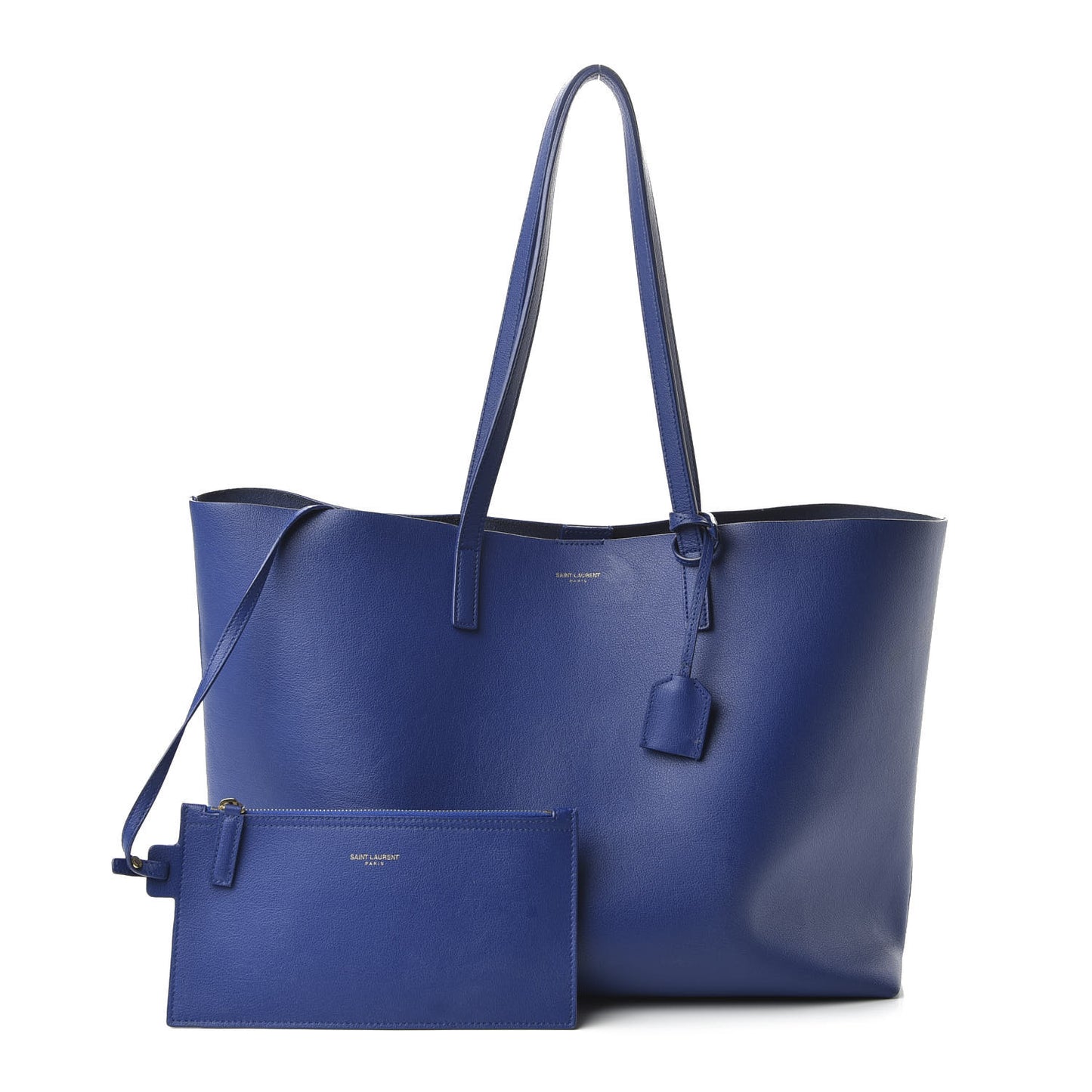 Calfskin Large Shopping Tote Flash Blue