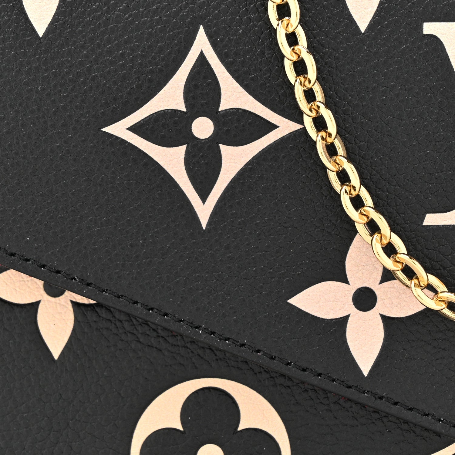 Louis Vuitton Empreinte Monogram Giant Felicie Pochette Black Beige 10 of 12