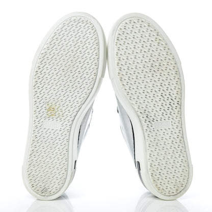 Hermes Metallic Nappa Polo Sneakers 38 Argent Black 10 of 17