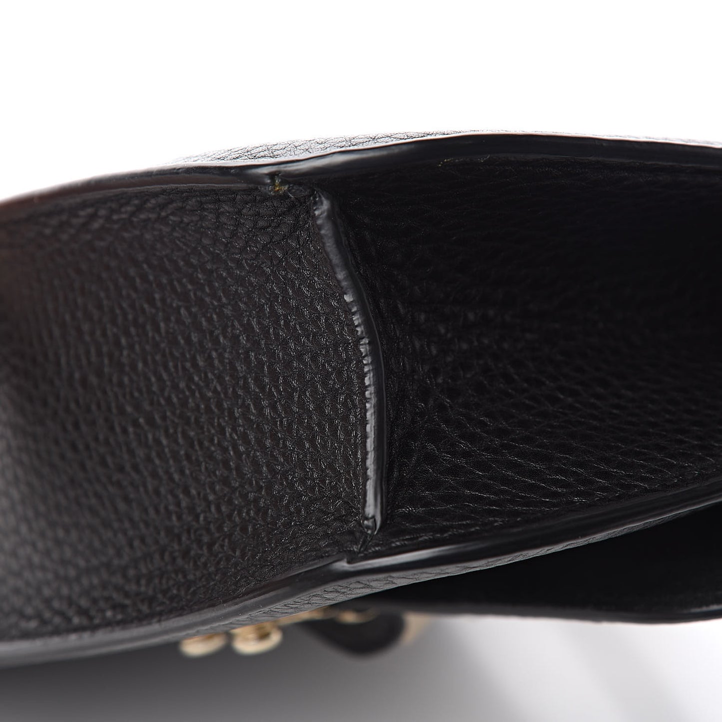 Pebbled Calfskin Medium Glam Lock Rockstud Flap Black