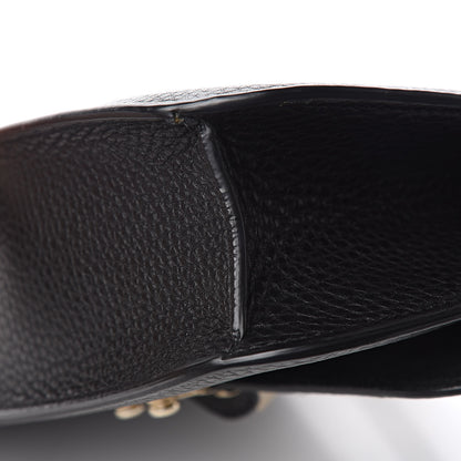 Valentino Garavani Pebbled Calfskin Medium Glam Lock Rockstud Flap Black 11 of 11