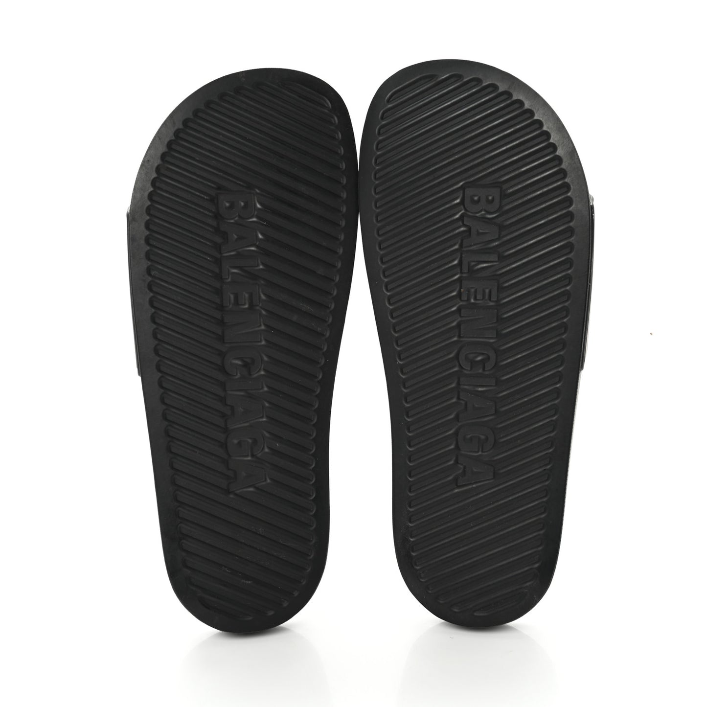 Rubber Womens Logo Pool Slide Sandals 38 Black