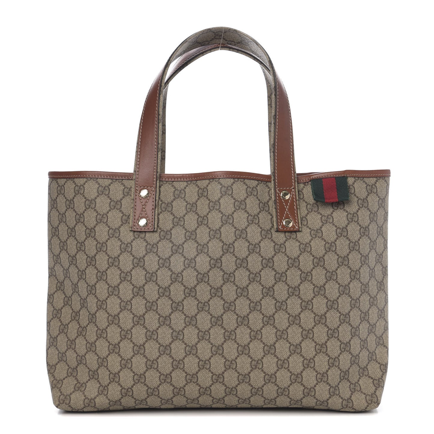 GG Plus Monogram Medium Signature Web Loop Tote Brown