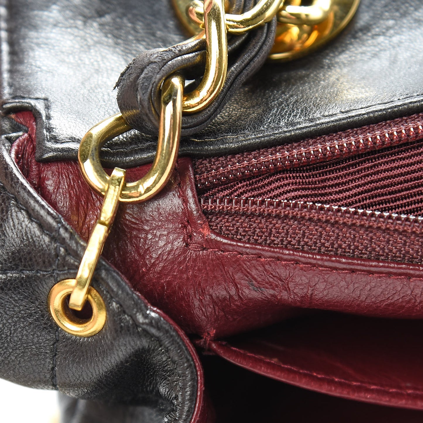 Lambskin Quilted Jumbo Single Flap Black
