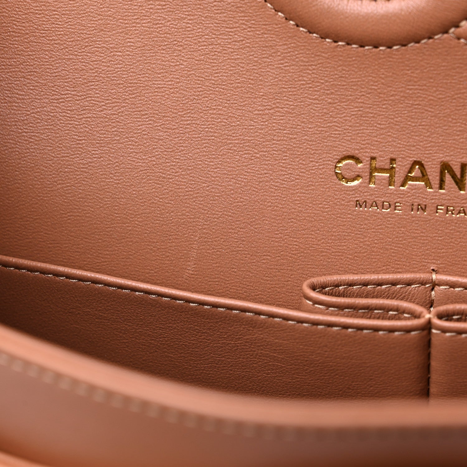Chanel Lambskin Quilted Medium Double Flap Brown 10 of 11