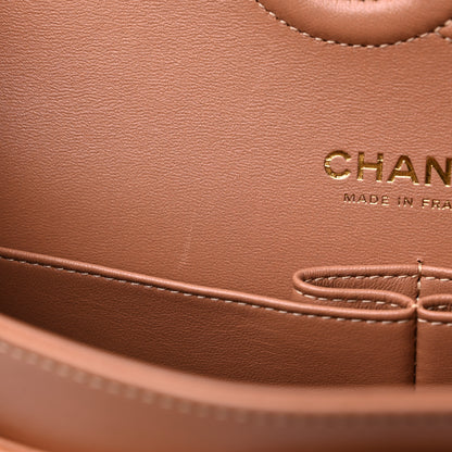 Chanel Lambskin Quilted Medium Double Flap Brown 10 of 11