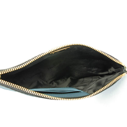 Burberry Signature Grain Calfskin Check Embossed Peyton Crossbody Clutch Bag Celadon Blue 5 of 8
