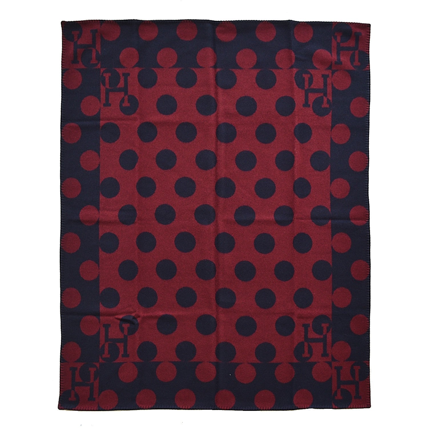 Hermes Wool Cashmere Avalon Dots Blanket Mure 1 of 4