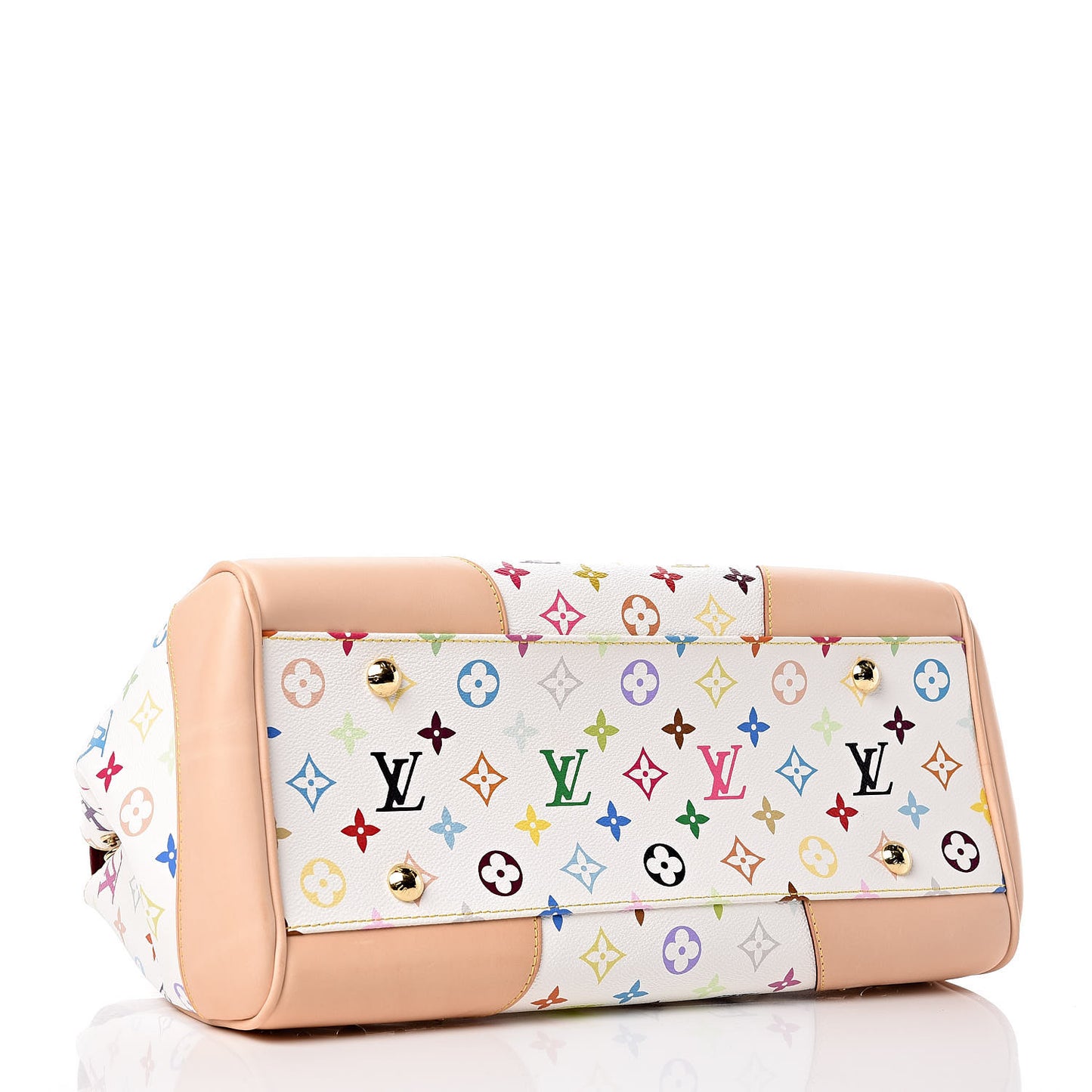 Monogram Multicolor Beverly GM White