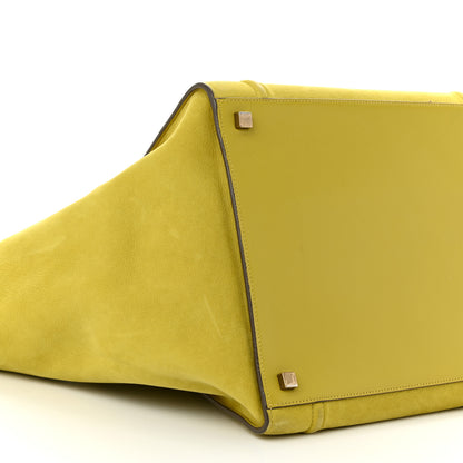 Celine Nubuck Medium Phantom Luggage Chartreuse 10 of 12