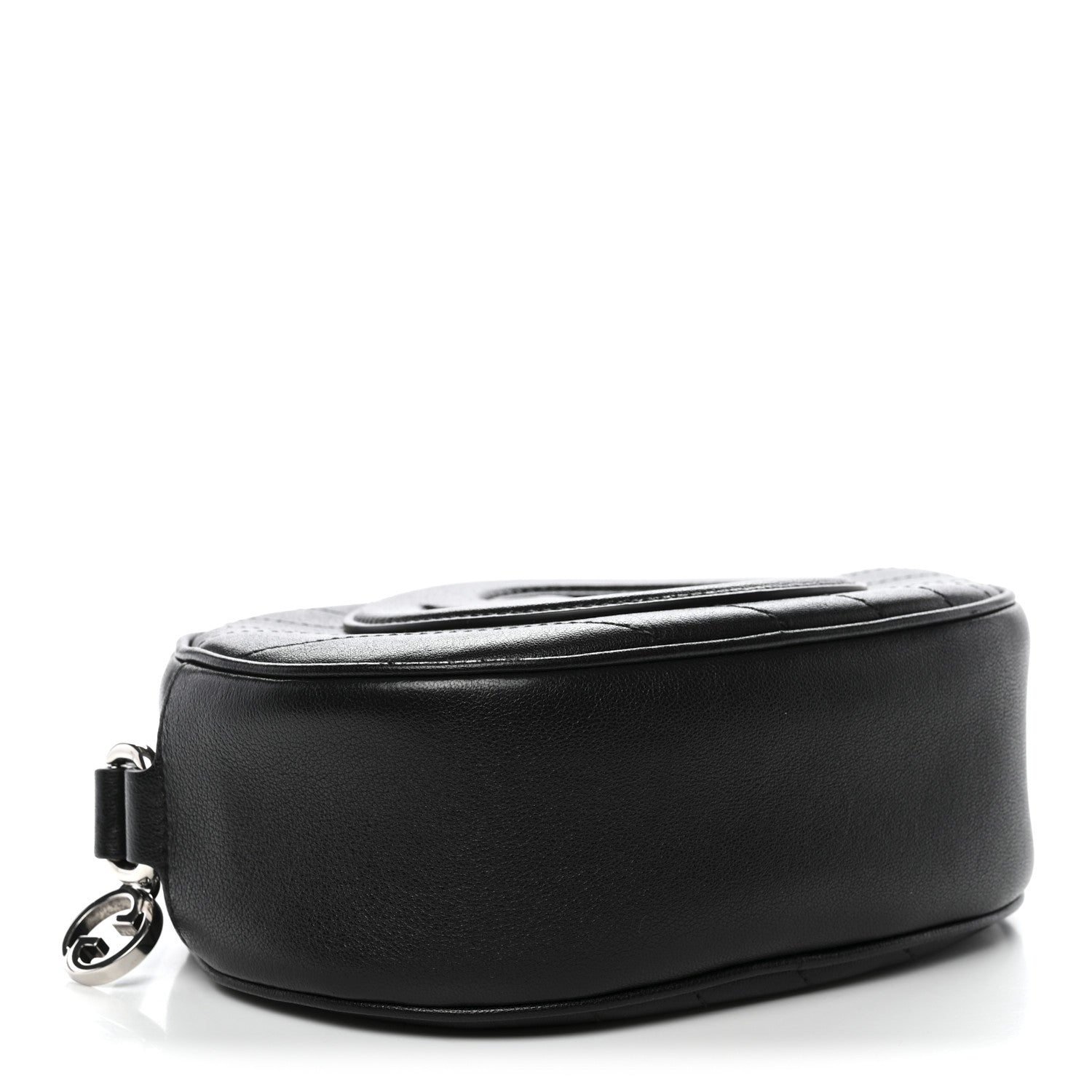 Gucci Sakai Be Green Calfskin Diagonal Stitched Mini Blondie Shoulder Bag Black 4 of 11