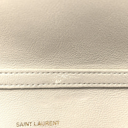 Saint Laurent Lambskin Diamond Quilted Becky Chain Wallet Blanc Vintage 10 of 10