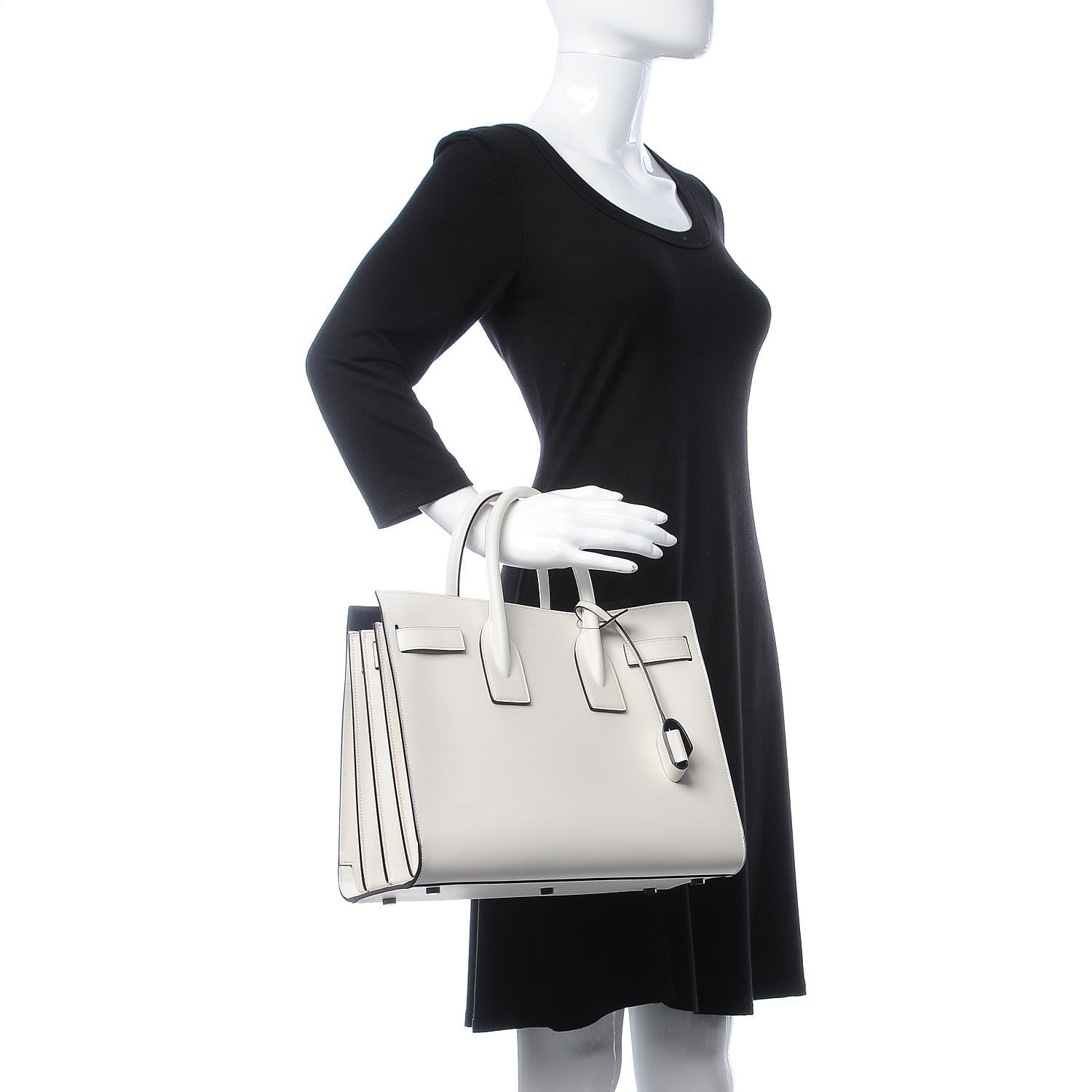 Saint Laurent Calfskin Small Sac De Jour Porcellana Black 3 of 9