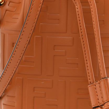 Fendi Vitello Liberty F is Fendi FF 1974 Embossed Mini Mon Tresor Bucket Bag Brandy 8 of 11
