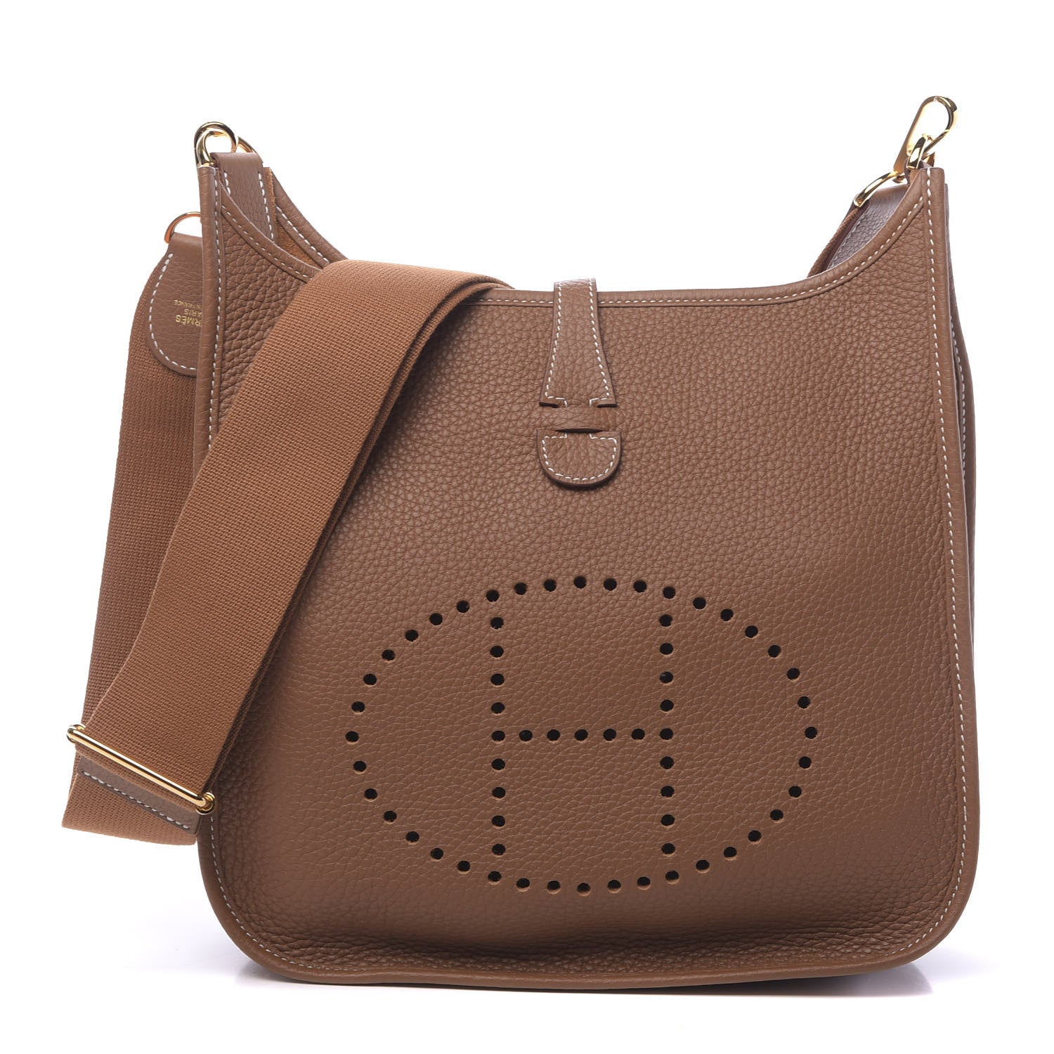 Hermes Taurillon Clemence Evelyne III PM Gold 1 of 11
