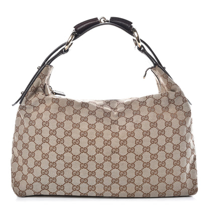 Gucci Monogram Medium Horsebit Chain Hobo Dark Brown 1 of 14
