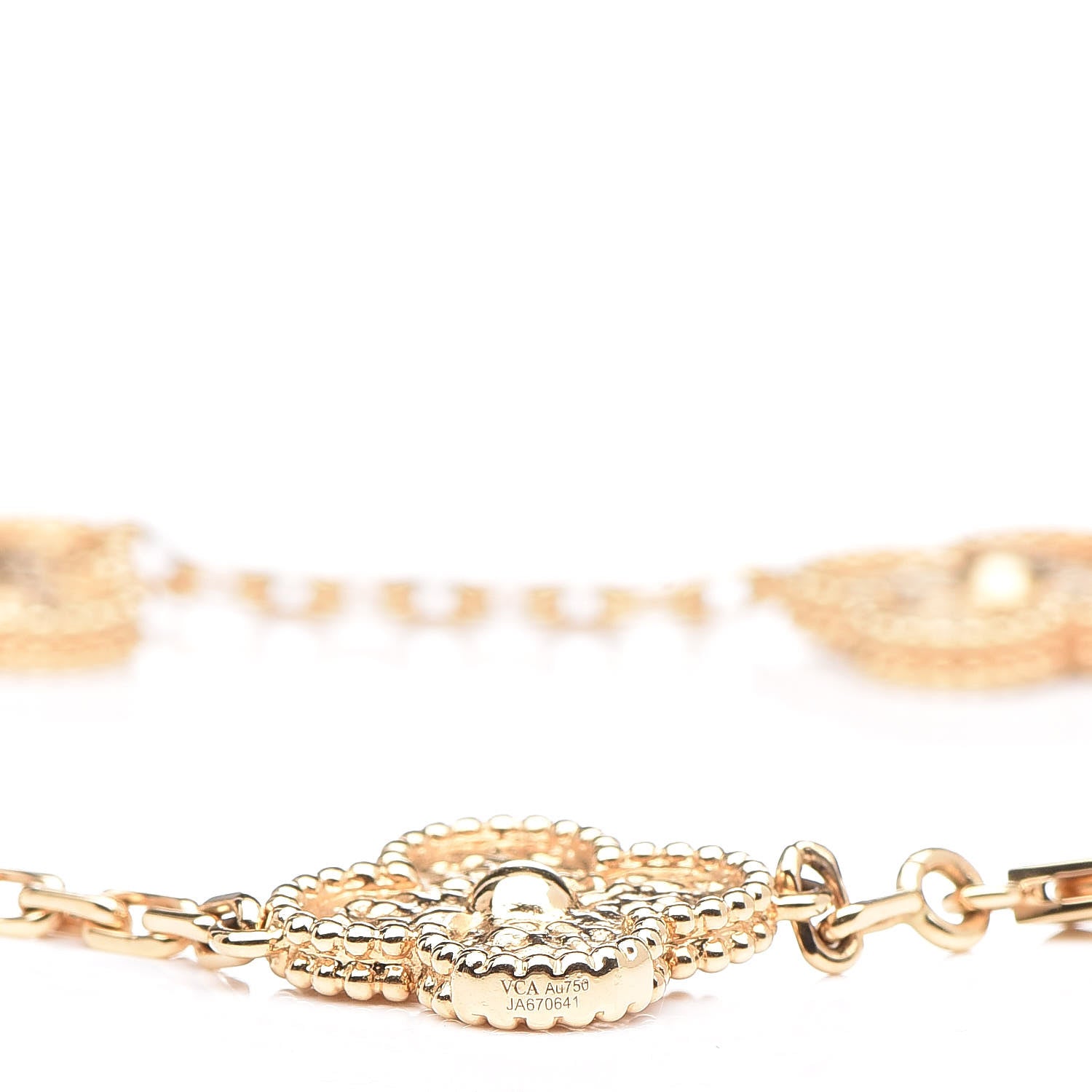 Van Cleef & Arpels 18K Yellow Gold 5 Motifs Vintage Alhambra Bracelet 5 of 6