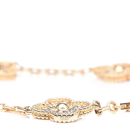 Van Cleef & Arpels 18K Yellow Gold 5 Motifs Vintage Alhambra Bracelet 5 of 6