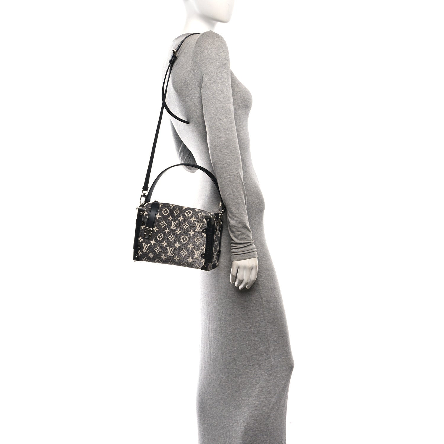 Louis Vuitton Monogram Jacquard Denim Side Trunk Grey 2 of 9