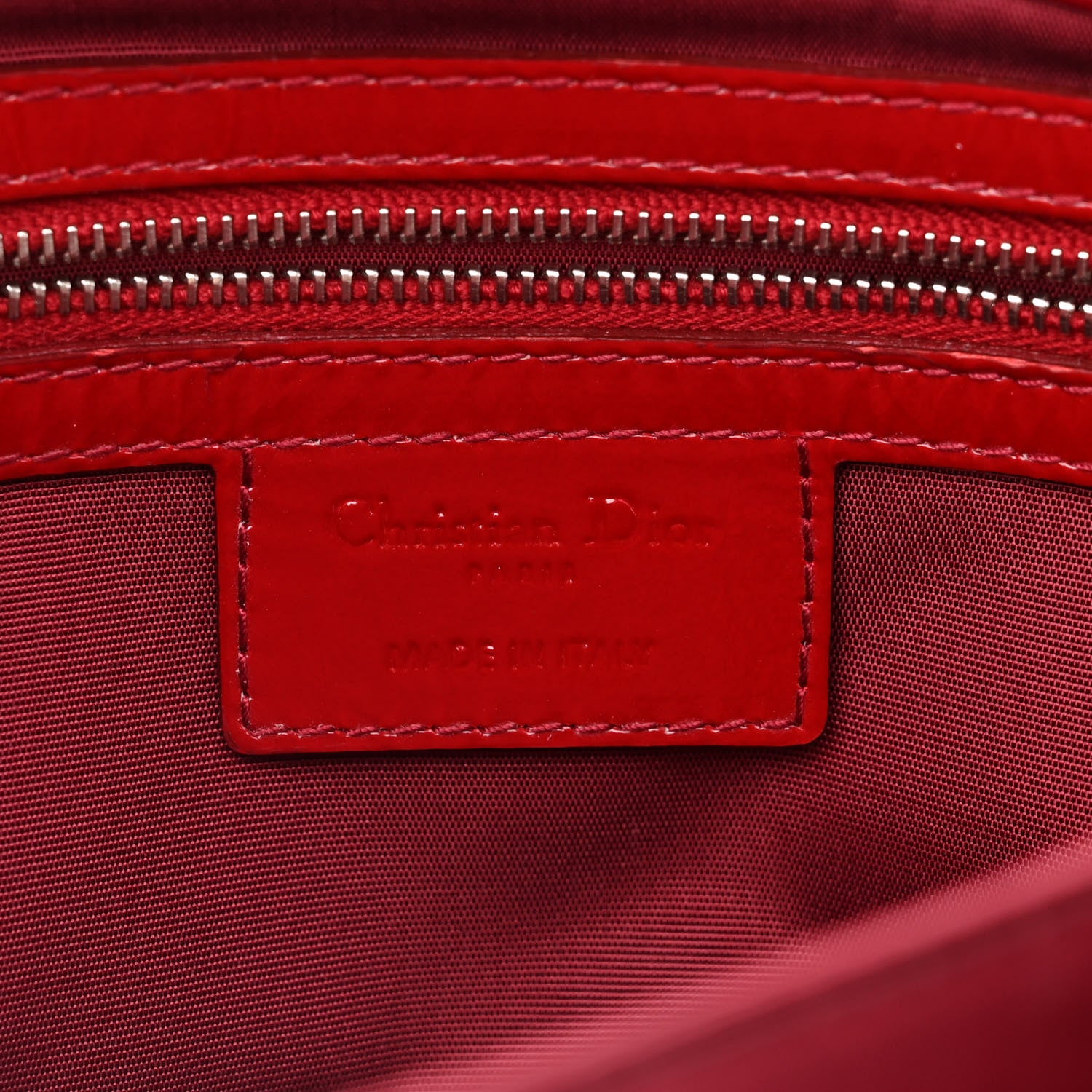Christian Dior Patent Cannage New Lock Flap Red 7 of 14
