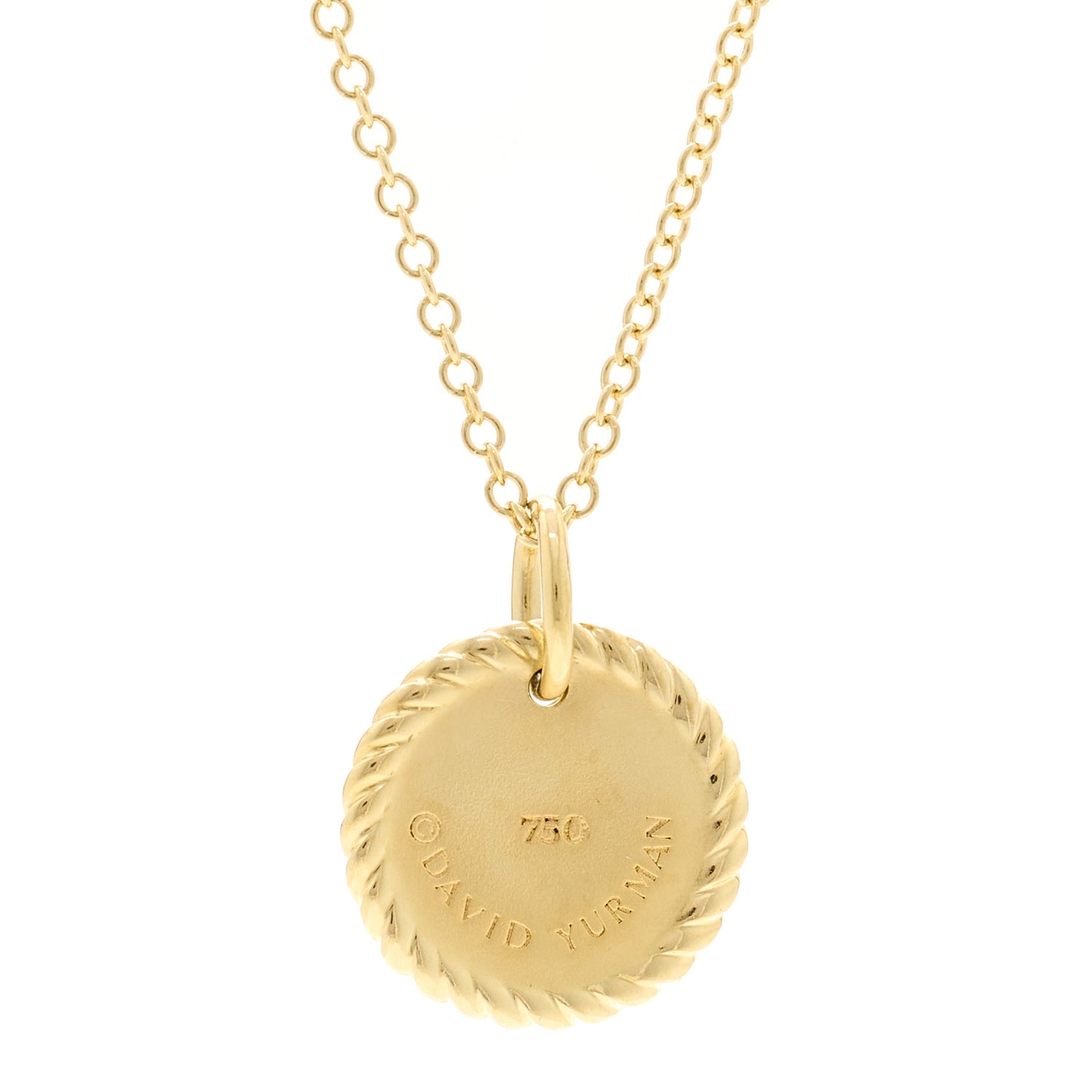 18K Yellow Gold Blue Sapphire Diamond Evil Eye Necklace
