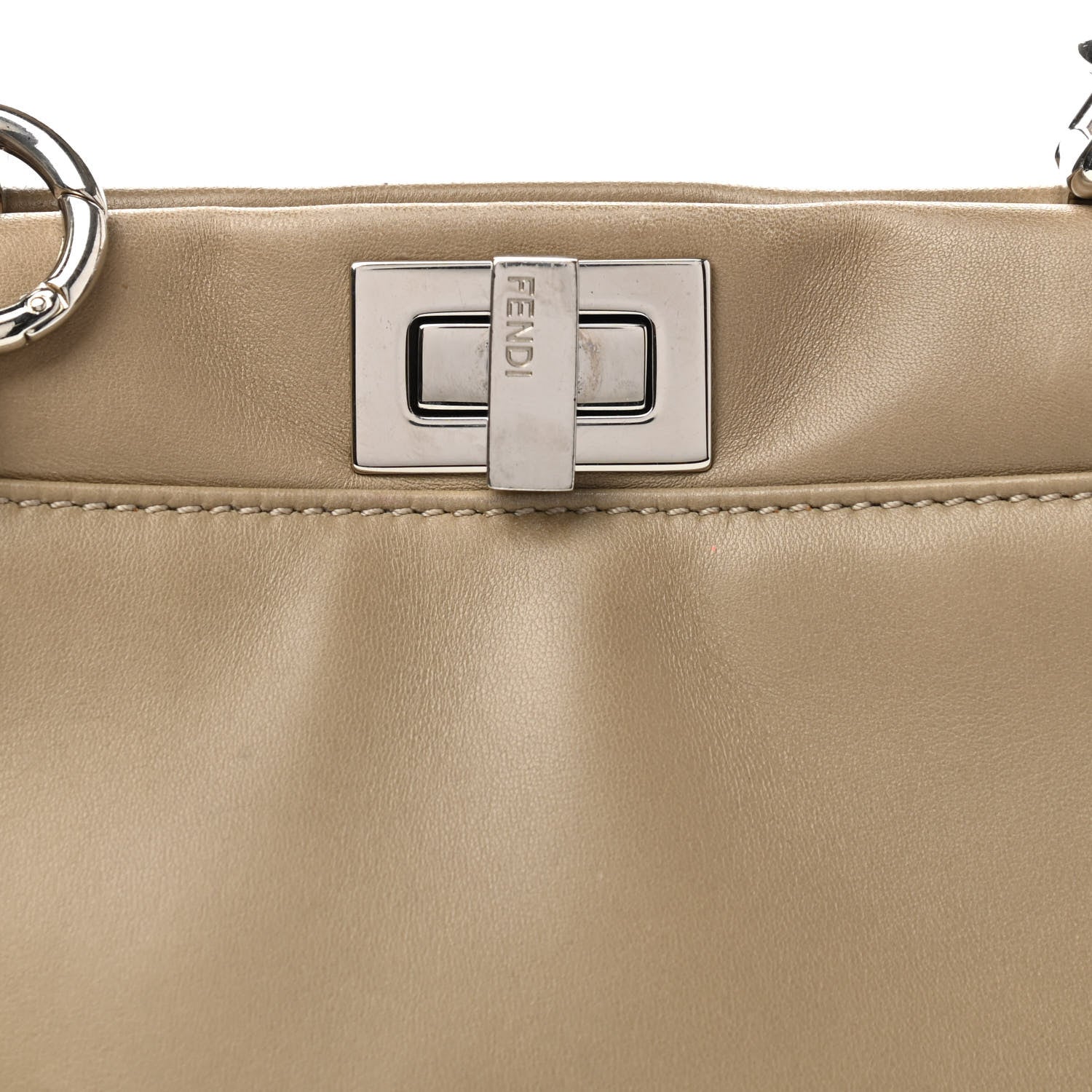Fendi Nappa Mini Peekaboo Iconic Satchel Tortora 10 of 10