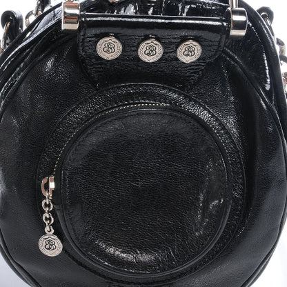 Balenciaga Leather Embossed Logo Satchel Black 10 of 10