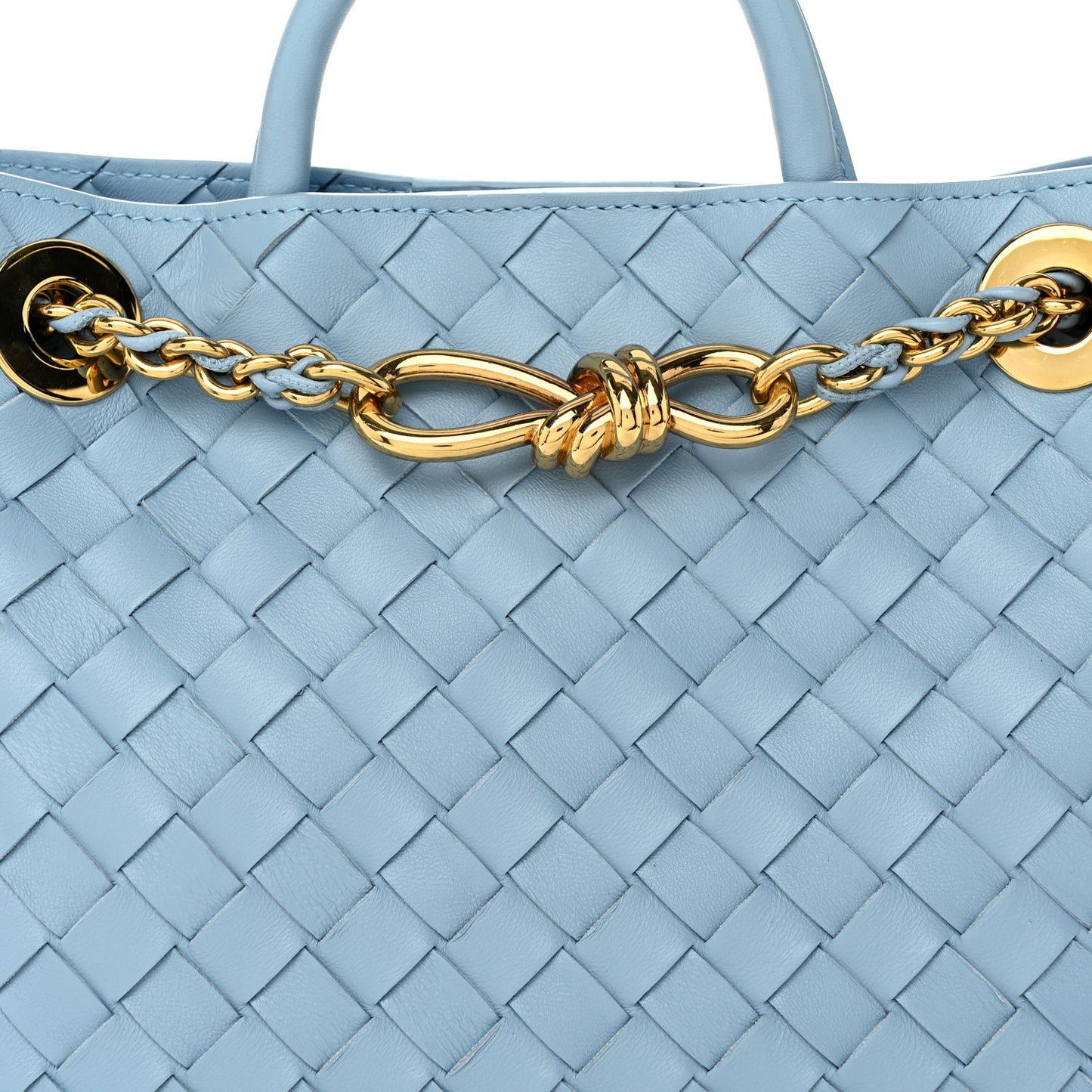 Nappa Intrecciato Small Andiamo Shoulder Bag Ice