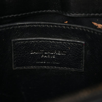 Saint Laurent Calfskin Y Quilted Monogram Monochrome Small Loulou Chain Satchel Black 6 of 15