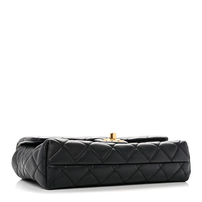 Chanel Lambskin Quilted Mini Quilted Handle Crush Flap Black 4 of 13