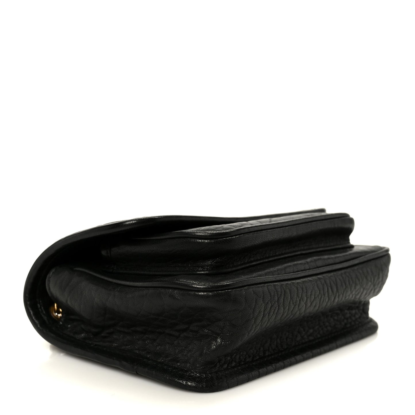 Grained Lambskin Monogram Mini Niki Chain Satchel Black
