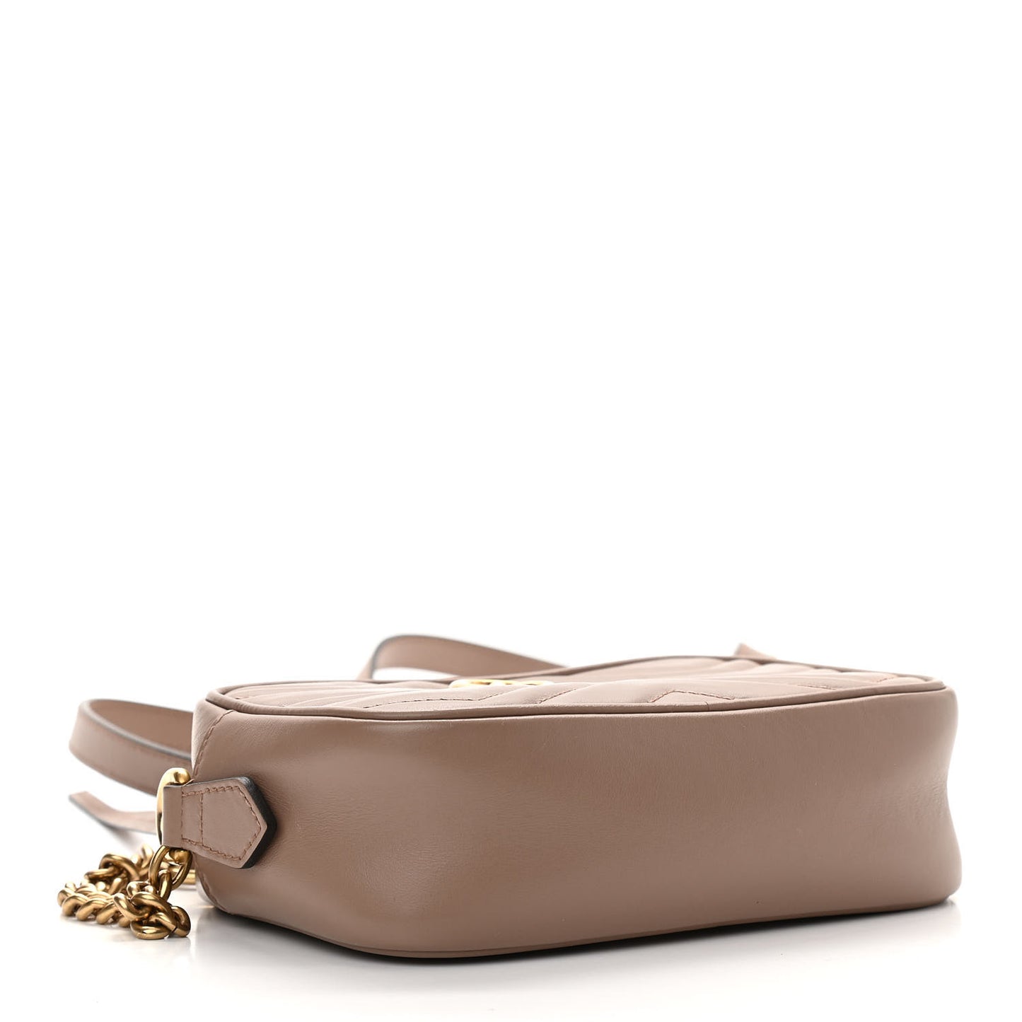 Calfskin Matelasse Mini GG Marmont Chain Shoulder Bag Porcelain Rose