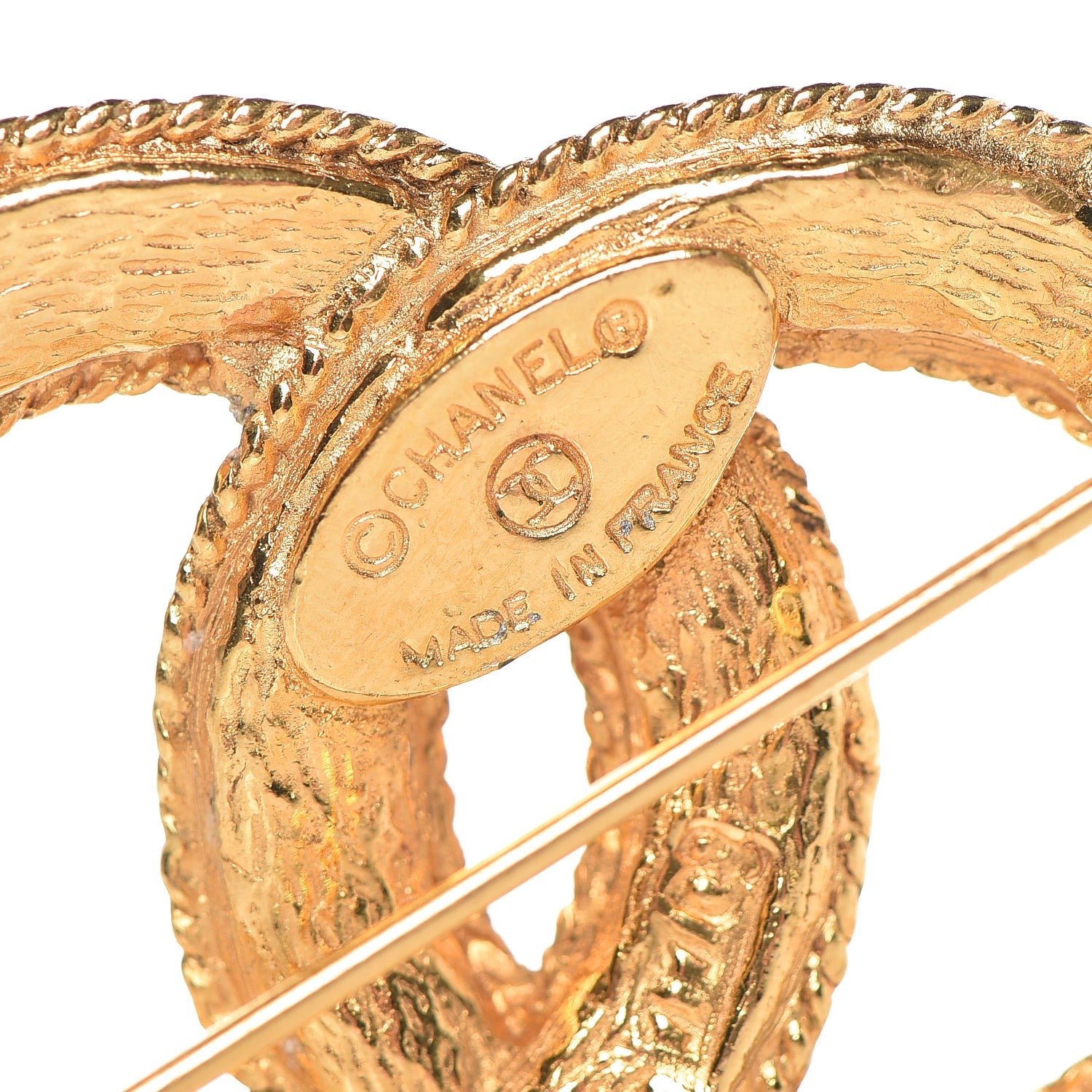 Chanel CC Small Brooch Gold 4 of 4
