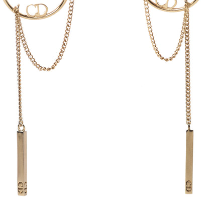Christian Dior Pearl Tribales Dangle Chain Earrings Gold 5 of 6