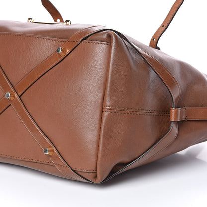 Burberry Calfskin House Check Small Salisbury Tote Brown 9 of 18