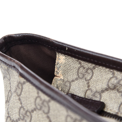 Gucci GG Supreme Monogram Medium Zippered Shopping Tote Dark Brown 10 of 14