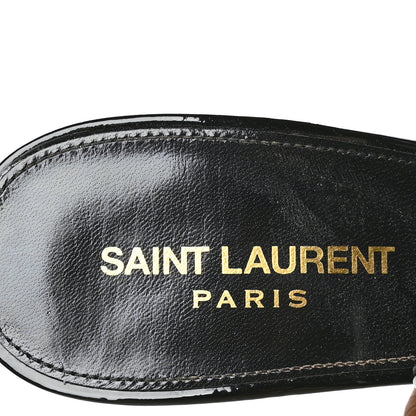Saint Laurent Patent Opyum 110 Slingback Pumps 40 Black Gold 7 of 8