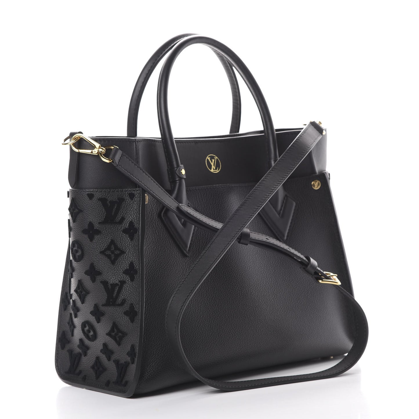 Calfskin Monogram Tufting On My Side Black