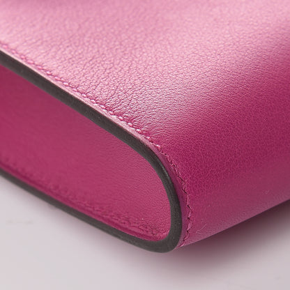 Hermes Swift Kelly Cut Clutch Pochette Rose Pourpre 5 of 10
