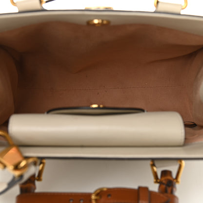 Gucci Wonka Grain Calfskin Small Diana Tote Bag Mystic White Cuir 7 of 13