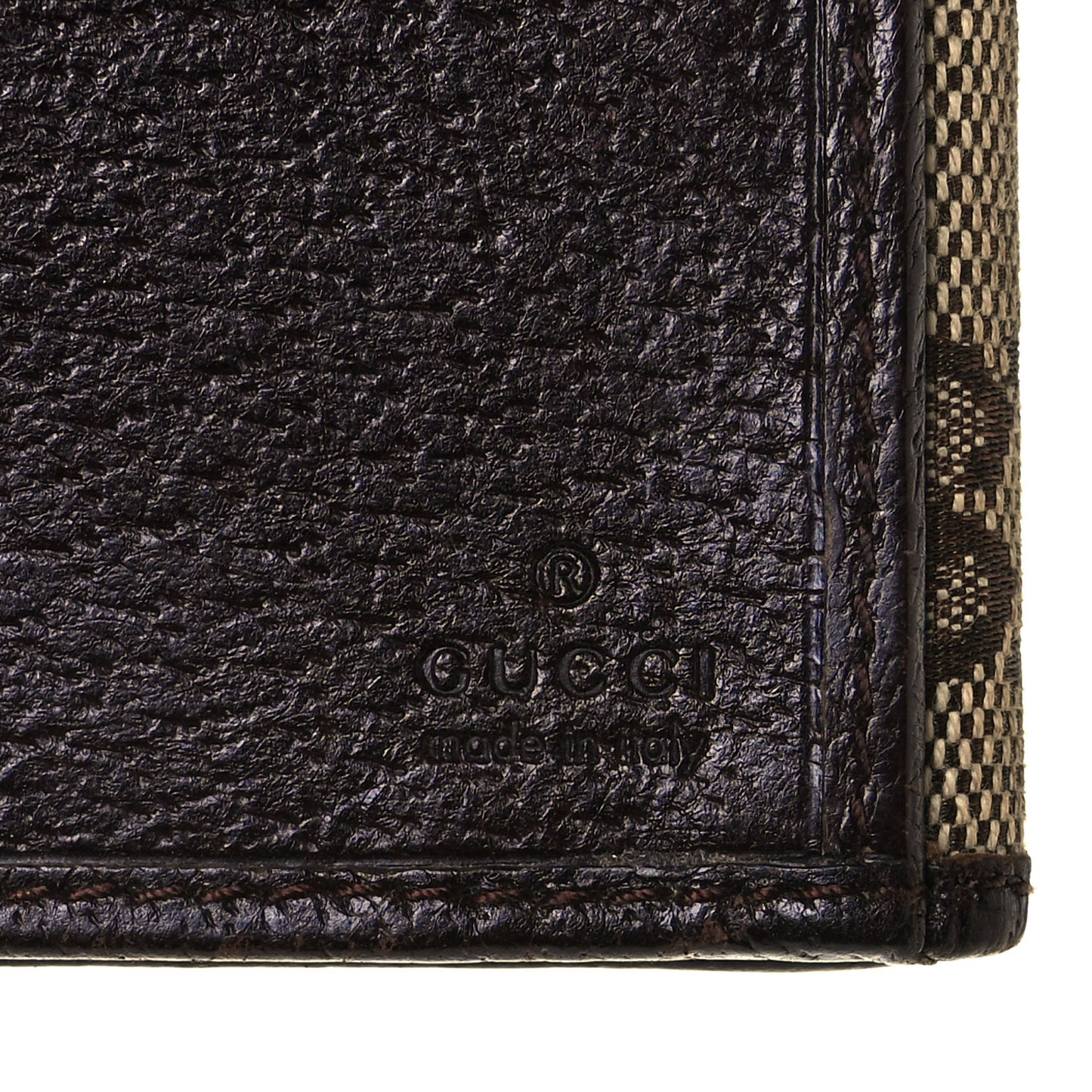 Monogram Metal Bar Continental Flap Wallet Beige Ebony Dark Brown
