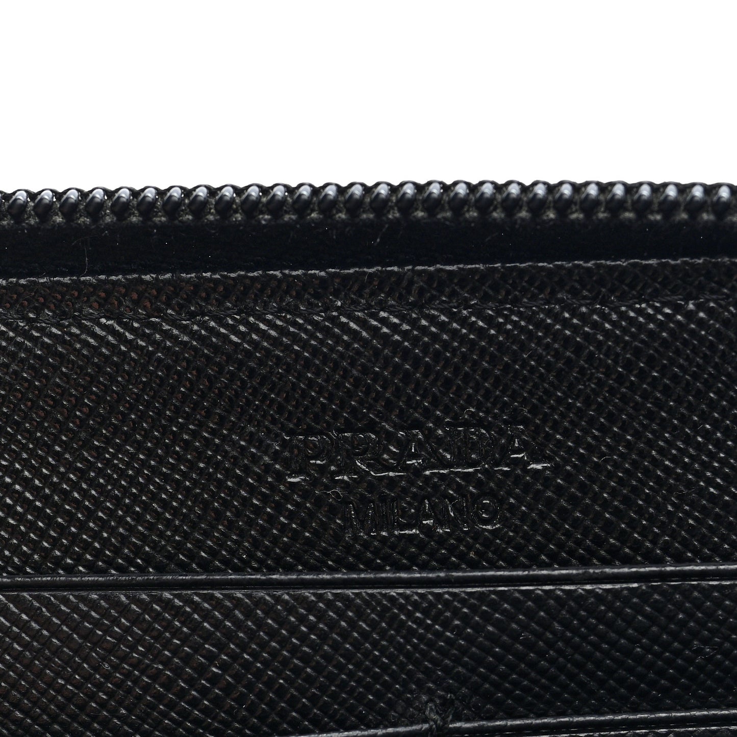Tessuto Nylon Zip Around Wallet Black