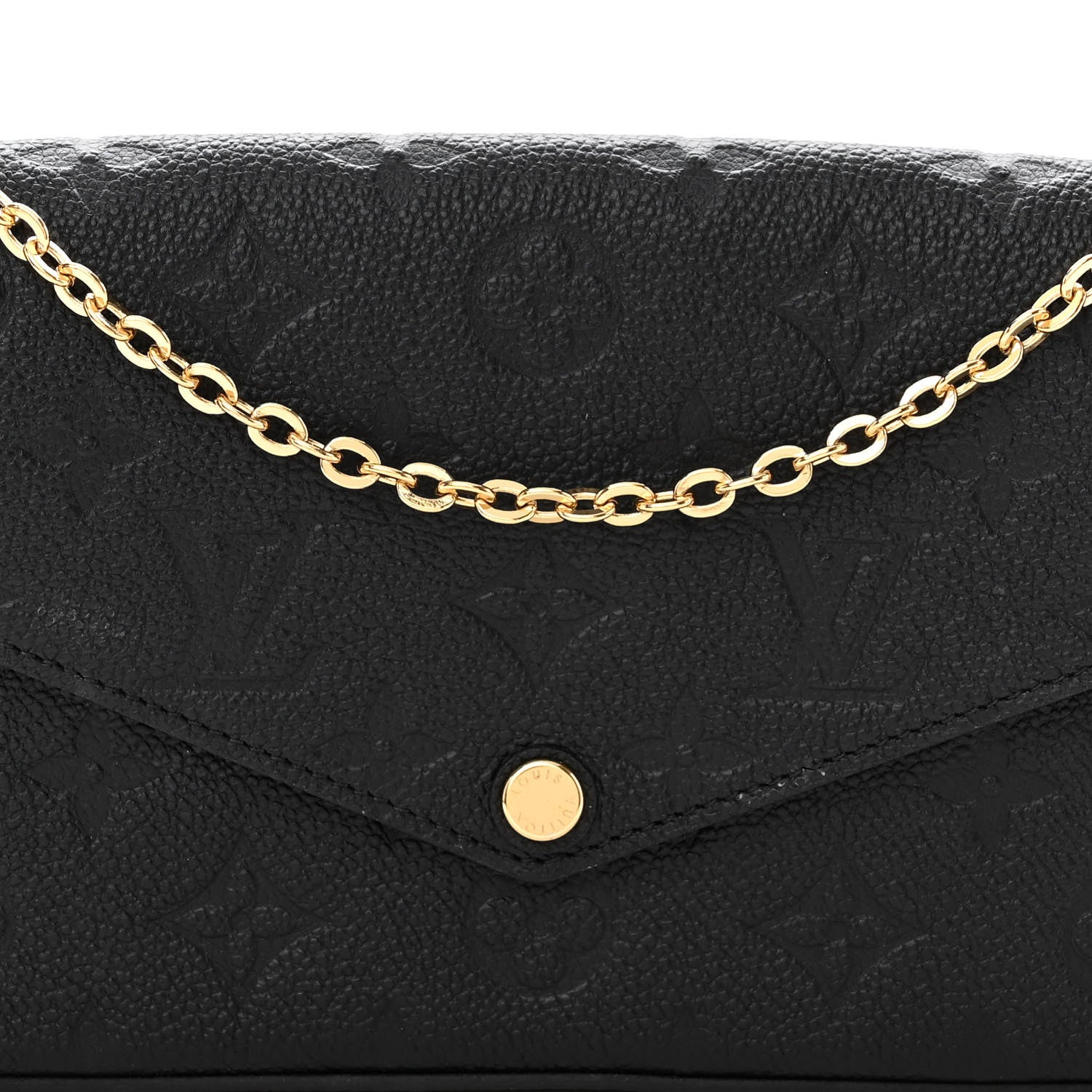Louis Vuitton Empreinte Pochette Felicie Chain Wallet Black 8 of 10