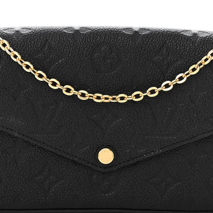 Louis Vuitton Empreinte Pochette Felicie Chain Wallet Black 8 of 10