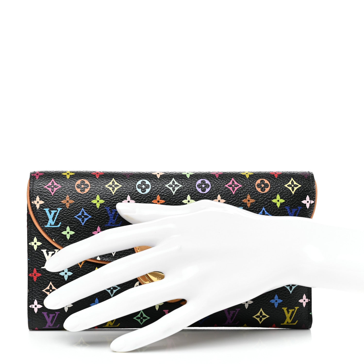 Louis Vuitton Monogram Multicolor Eugenie Wallet Black 2 of 10