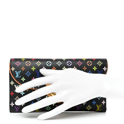 Louis Vuitton Monogram Multicolor Eugenie Wallet Black 2 of 10