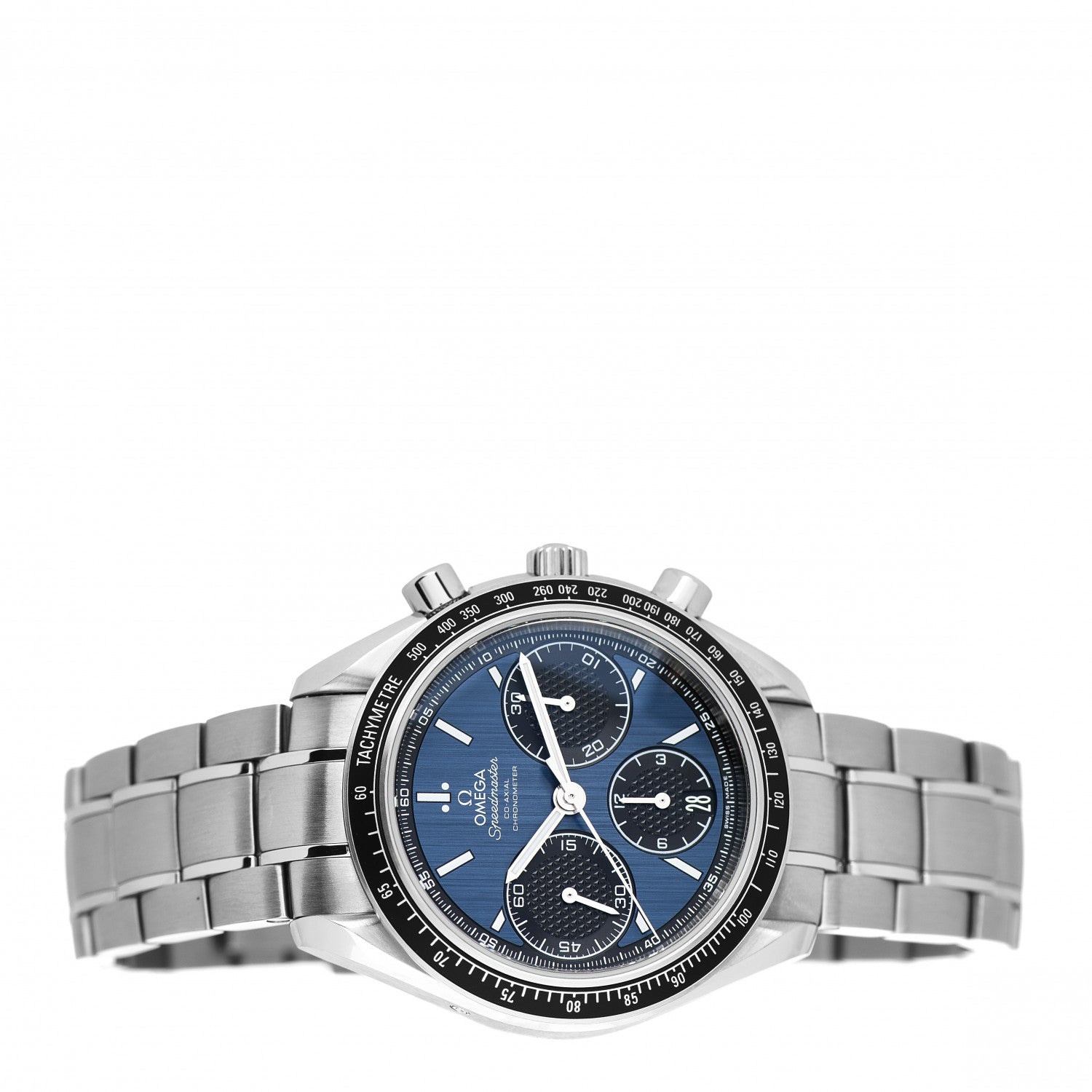 Omega Stainless Steel 40mm Speedmaster Racing Co-Axial Chronograph Automatic Watch Blue 326.30.40.50.03.001 2 of 4