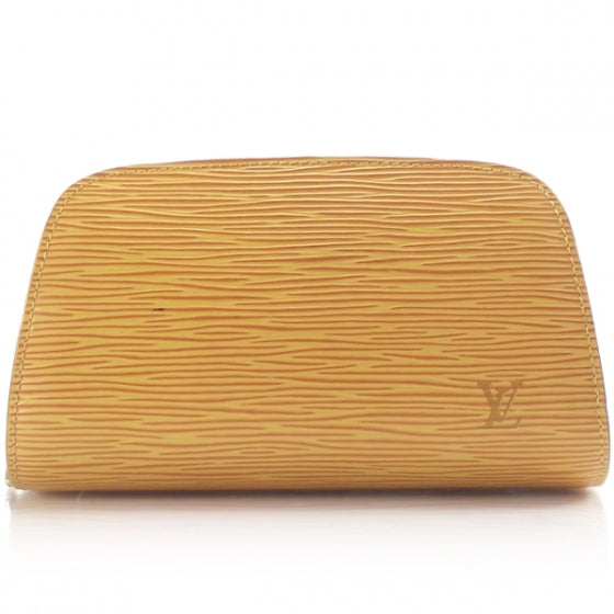 Epi Dauphine Cosmetic Pouch Yellow