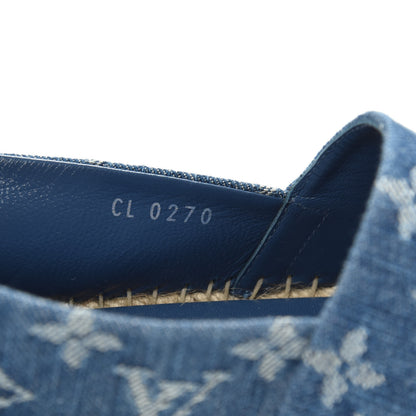 Louis Vuitton Monogram Denim Starboard Espadrille Flats 37.5 Blue 7 of 9
