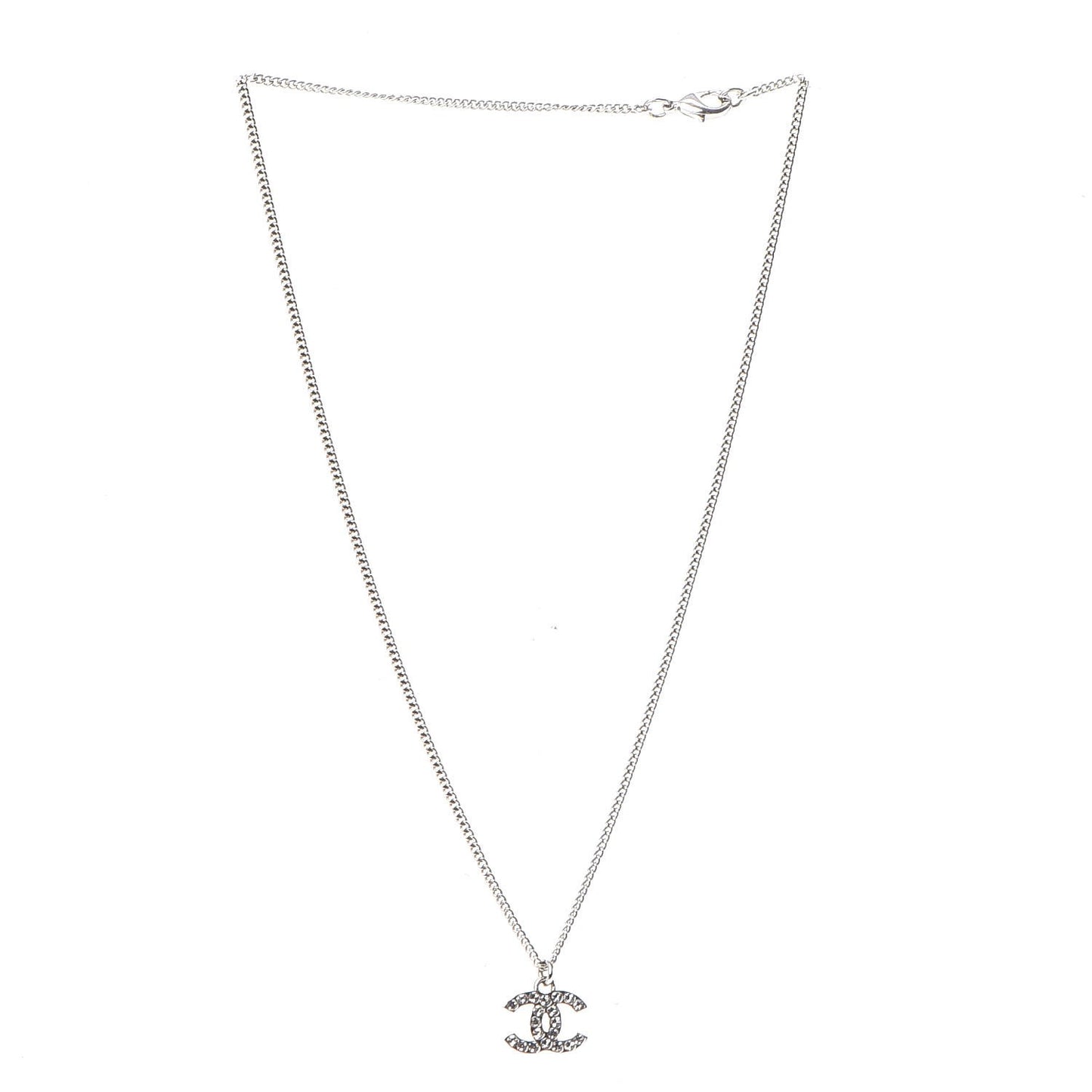 Crystal Timeless CC Necklace Silver